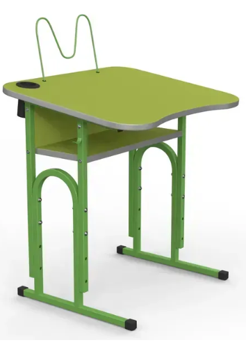 Стіл учнівський 05 №4-6/600х500 нахил без полиці МФ Вересень